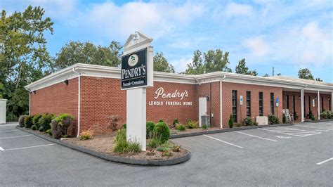 Pendry's lenoir funeral home - Visit Pendry’s Lenoir Funeral Home to start planning a funeral or cremation today. Contact us to learn how to plan for yourself or someone you love. ... Spring Savings Event Prepaid Funeral Plans Funeral & Cremation Costs Cemetery & Cremation Property Cremation Celebration of Life Veterans Burials & Funerals When Death Has Occurred Grief & …